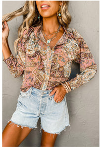 Ruffle boho Blouse