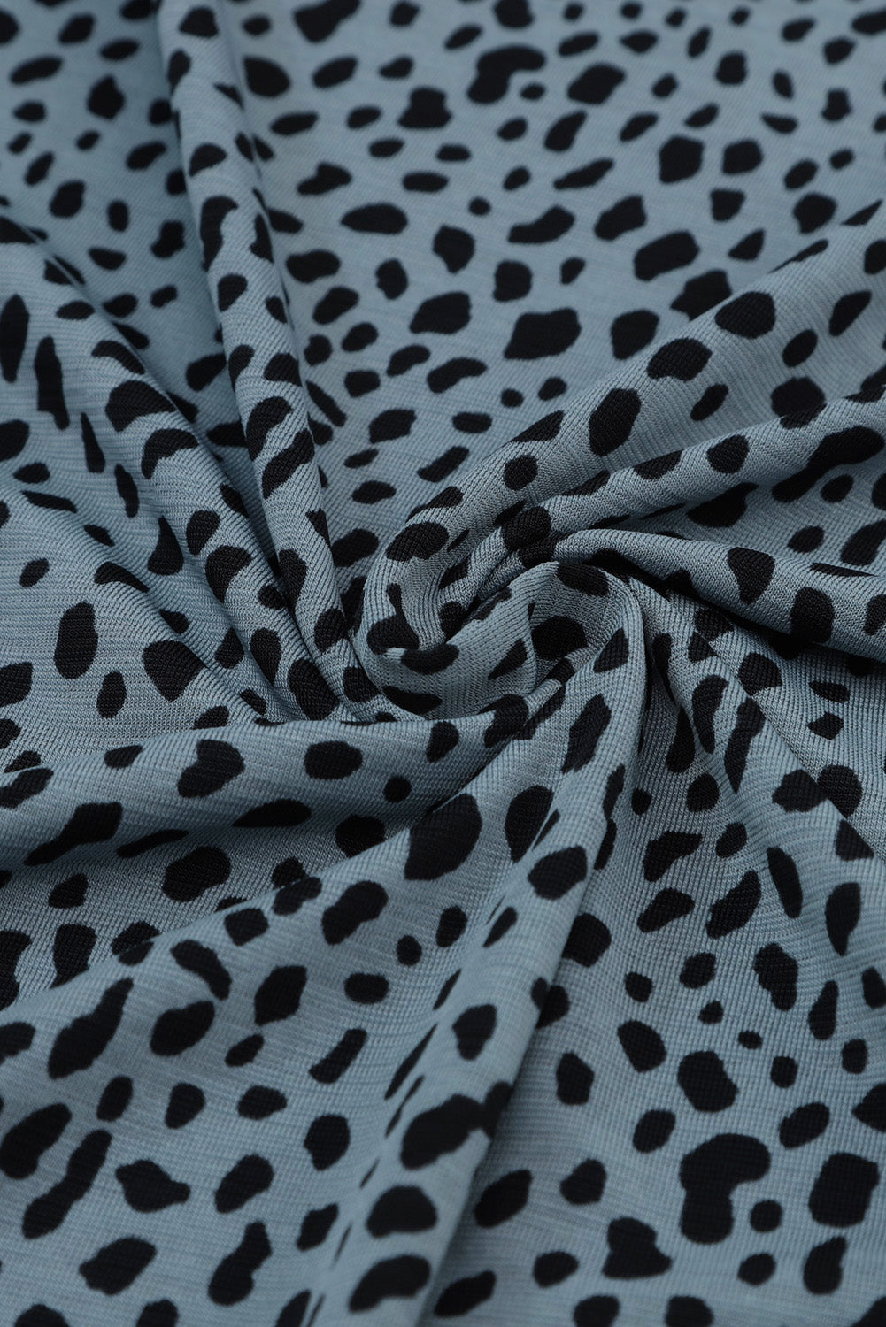 Gray Long Sleeve Cheetah Print Shirt