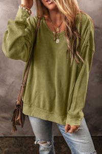 Jungle Green Textured Sweatshirt