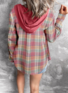 Hooded Plaid Jacket/Shirt