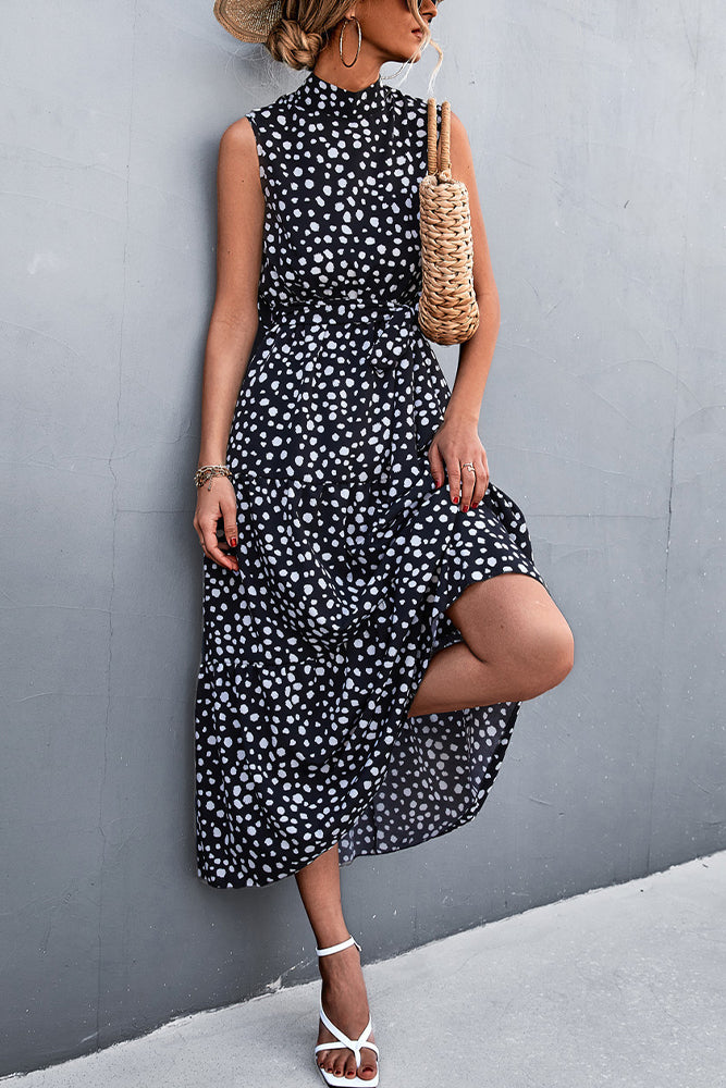 Sleeveless Leopard Print Dress