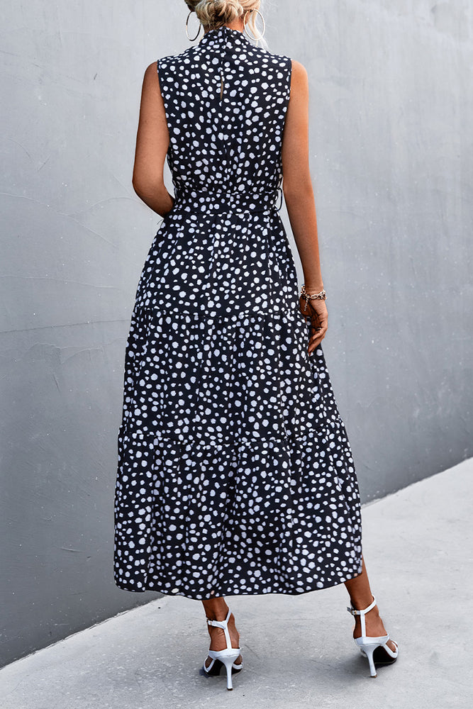 Sleeveless Leopard Print Dress