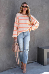 Striped Drop Shoulder Sweatshirt