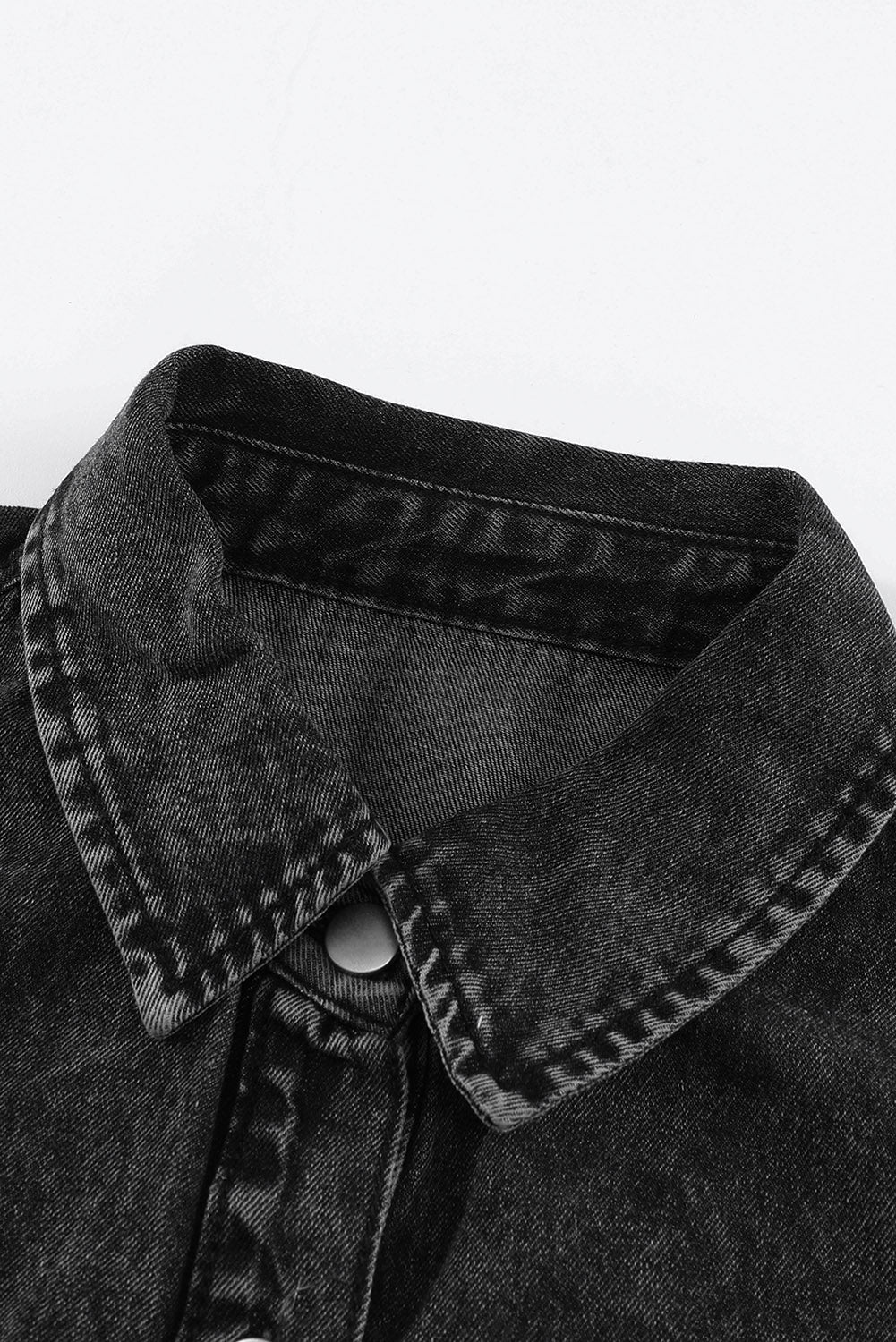 Raw Hem Black Denim