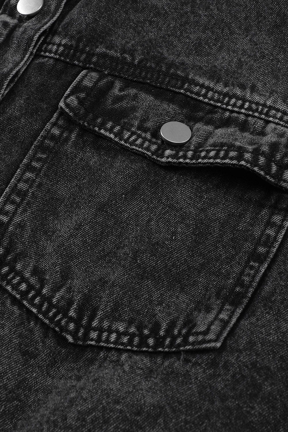 Raw Hem Black Denim