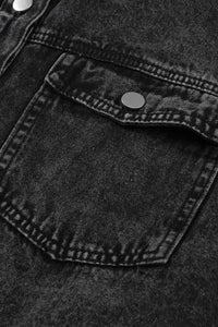 Raw Hem Black Denim