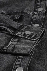 Raw Hem Black Denim