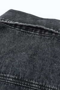 Raw Hem Black Denim