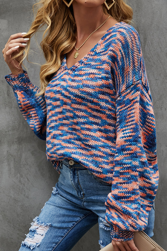 Colorful V-Neck Sweater