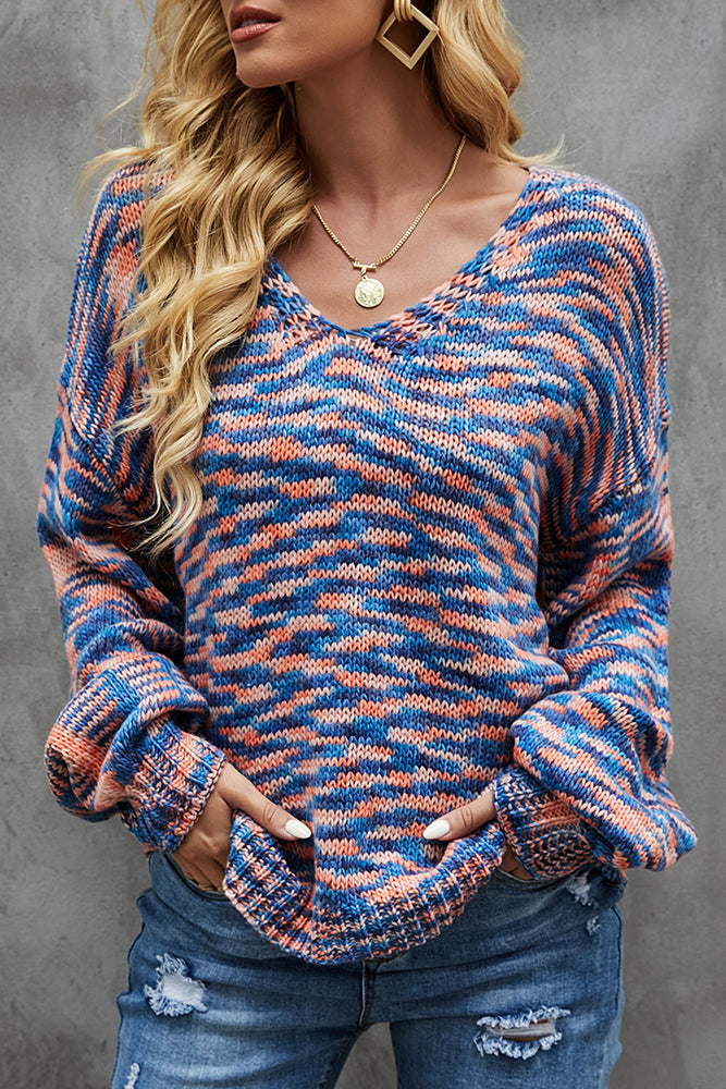 Colorful V-Neck Sweater