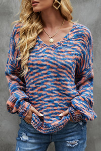 Colorful V-Neck Sweater