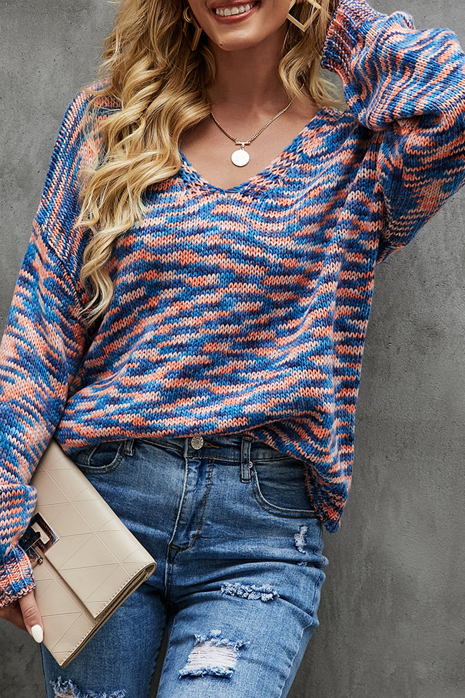 Colorful V-Neck Sweater