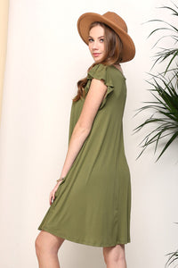 Princess Seam Dress - Olive